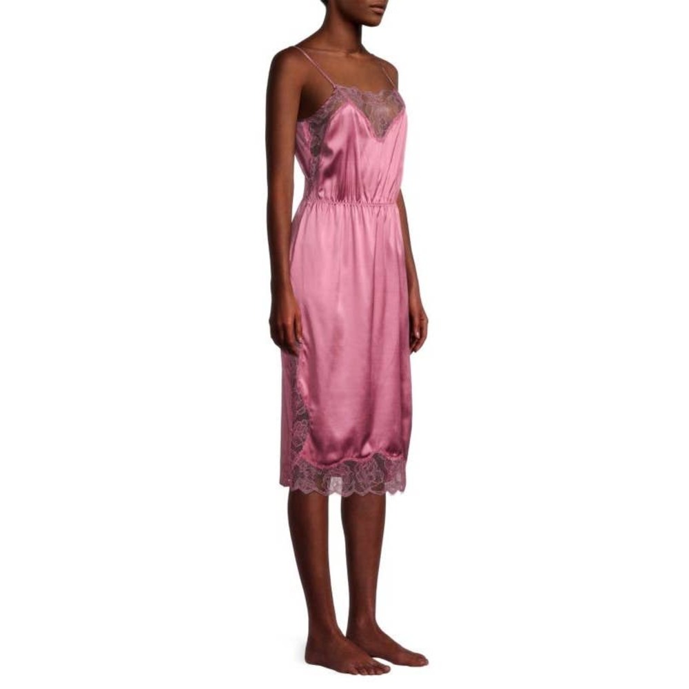 Fleur Du Mal Rose Lace Slip Dress $465 size S